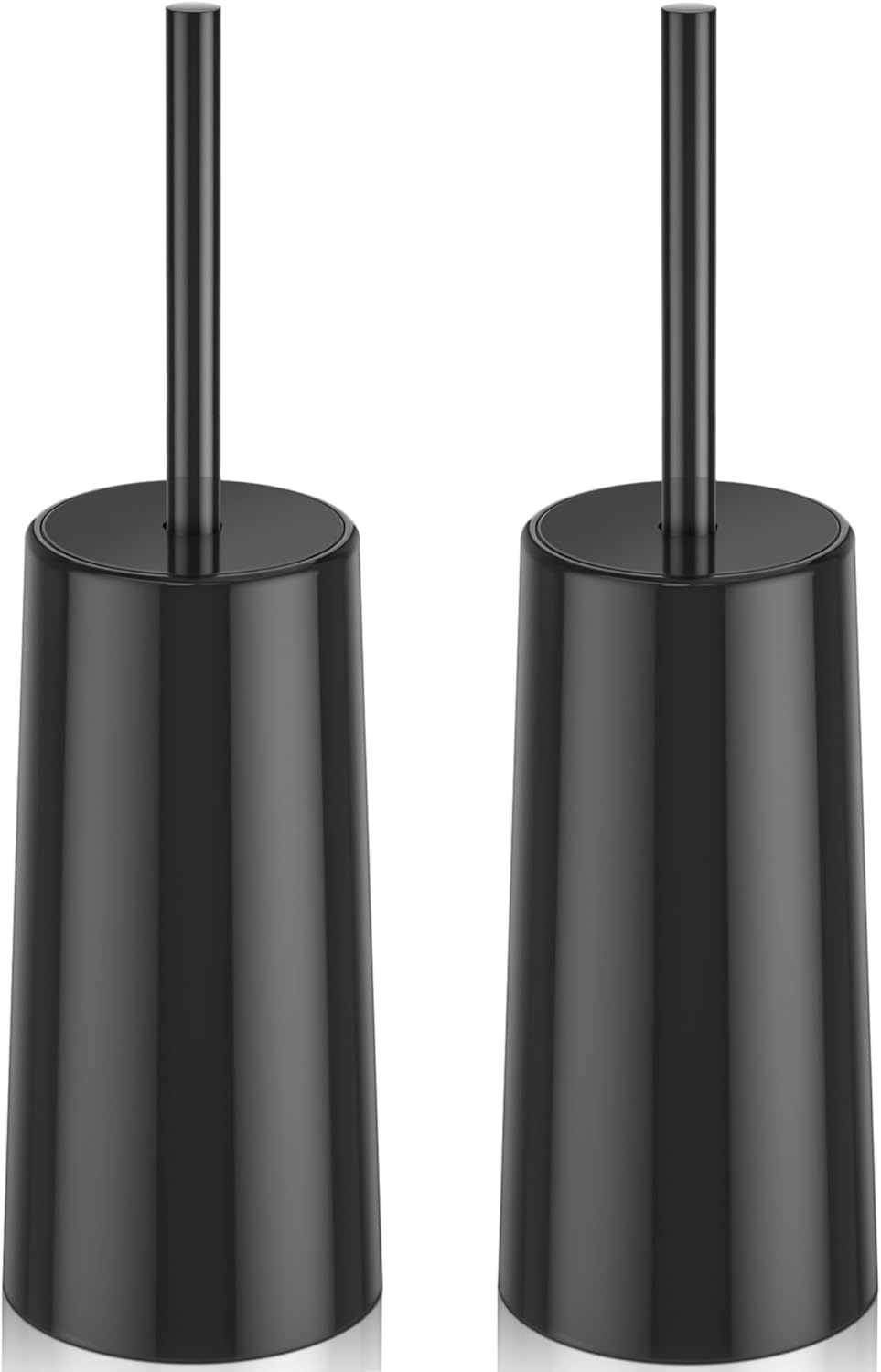 Toilet Brush and Holder. 2 Pack Toilet Brush Stainless Steel. Toilet Bowl Brush for Bathroom Toilet-Ergonomic. Elegant.Durable (Silver)
